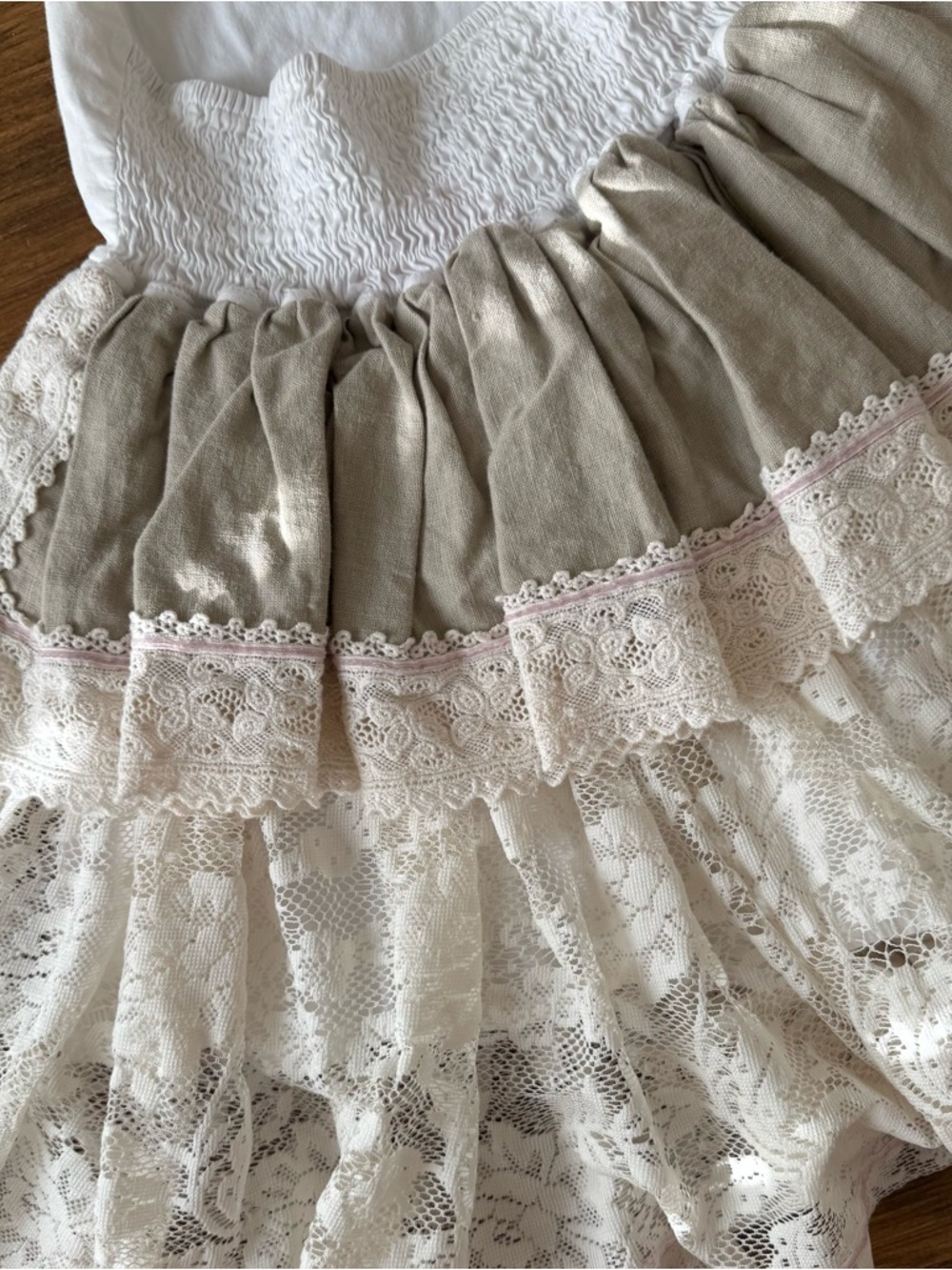Dollcake Creams and Beige Lace Halter Dress size 4 - Picture 7 of 10